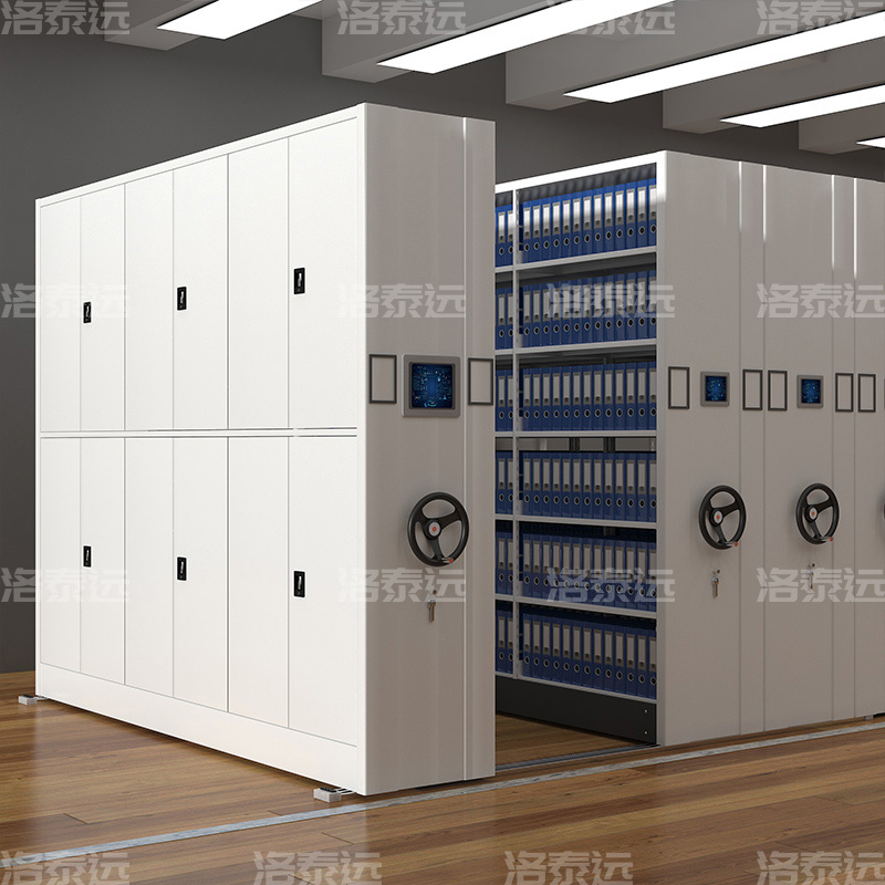 洛泰远 LTY3110819智能密集架移动式档案柜钢制轨道智能密集柜 一列3组2800*560*2360高清大图