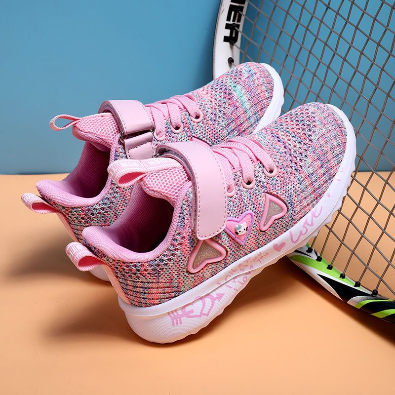 女童运动鞋春秋款透气网面女孩旅游鞋女童鞋子儿童休闲夏季单网鞋3612