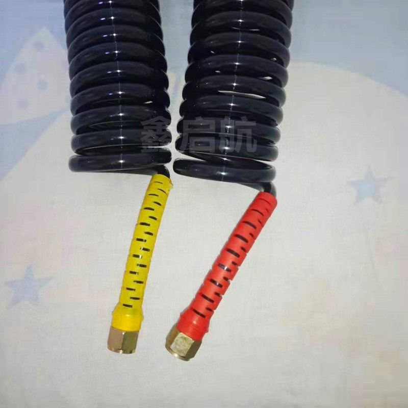 防冻型挂车汽管螺旋管半挂车货车弹簧管防爆刹车气管pu挂车管黑色防爆