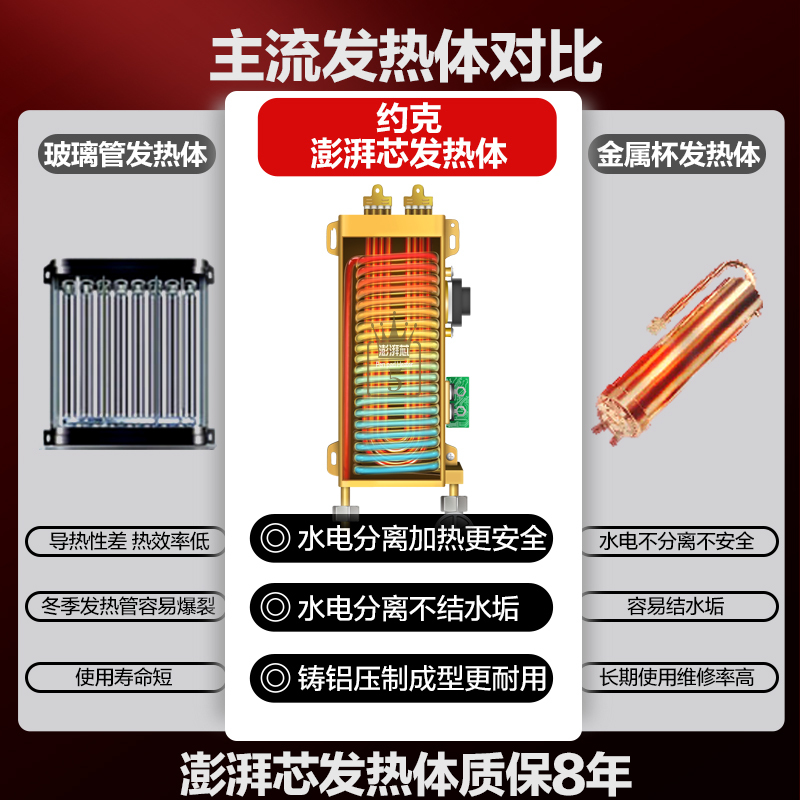 YORK约克智能即热热水器YK-F6 (红色/铂金)