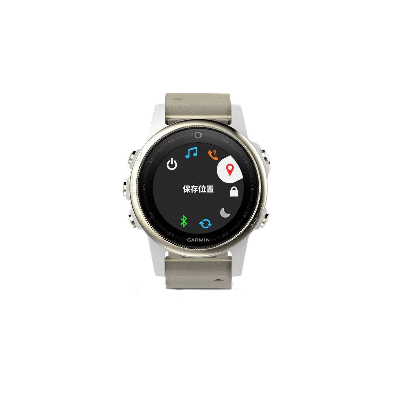 GARMIN佳明fenix5S飞耐时心率GPS登山游泳户外跑步运动智能功能手表防水100m(5S中文香槟金蓝宝石版)