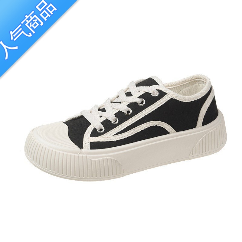 SUNTEK2023春季新款帆布鞋女鞋学生百搭夏季透气ins二潮休闲小白鞋板生高清大图