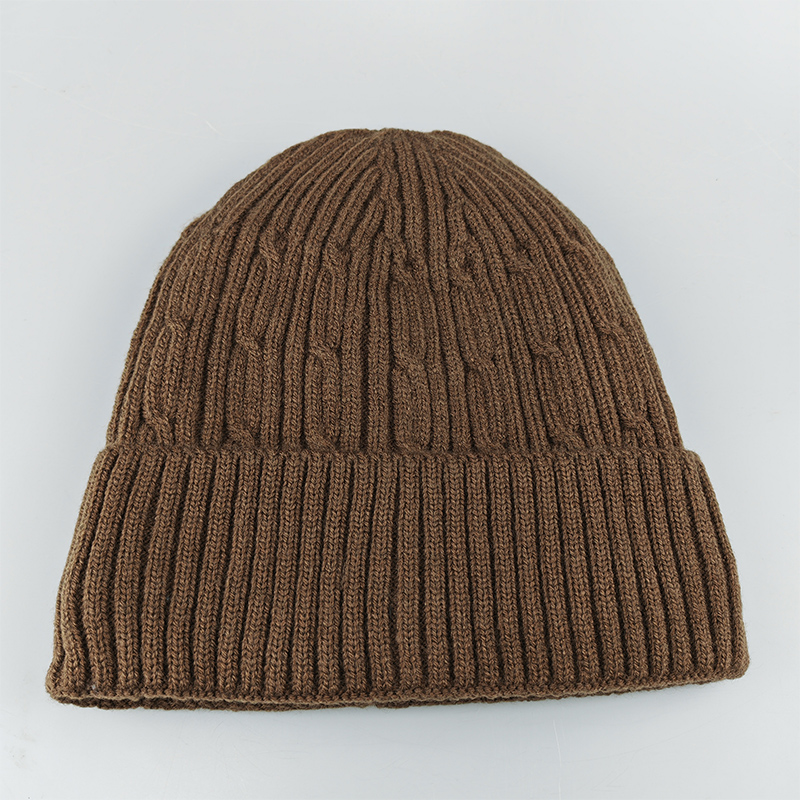 鸽护 毛线帽 GH173QDK-咖啡色 顶高清大图