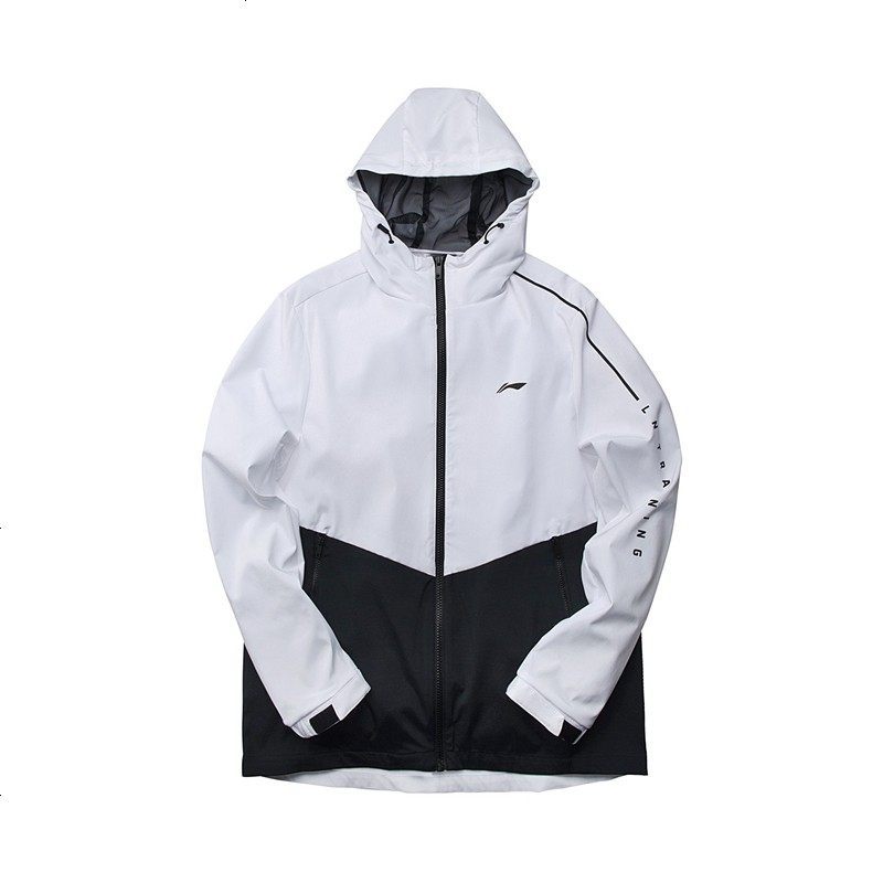 李宁2019新品训练系列男子防泼水修身运动风衣afdp031