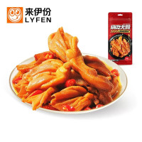 来伊份 嗨吃无骨脱骨鸭掌118g包去骨熟食零食来一份零食小吃下酒菜 嗨吃香辣脱骨鸭掌118g