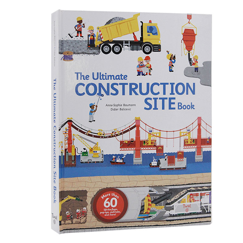 [正版]建筑工地手册进口英文原版The Ultimate Construction Site Book 抽拉翻翻书施工高清大图