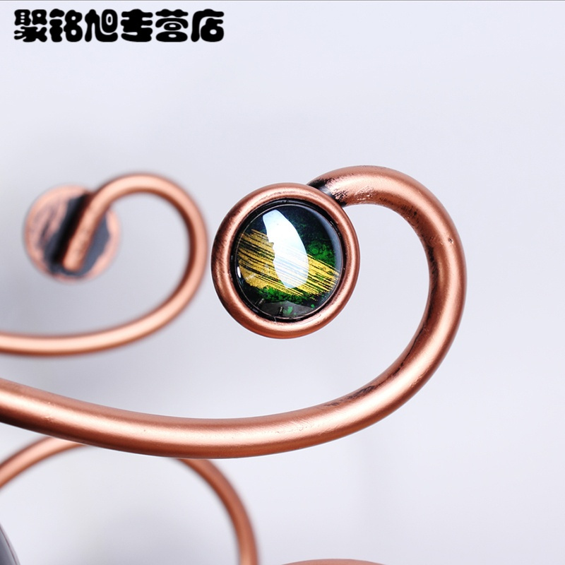 酒架 铁艺红酒架 酒瓶酒杯架 多瓶款叠加酒架 展示架 葡萄酒架子 家居酒柜摆件装饰-S珠花四瓶款