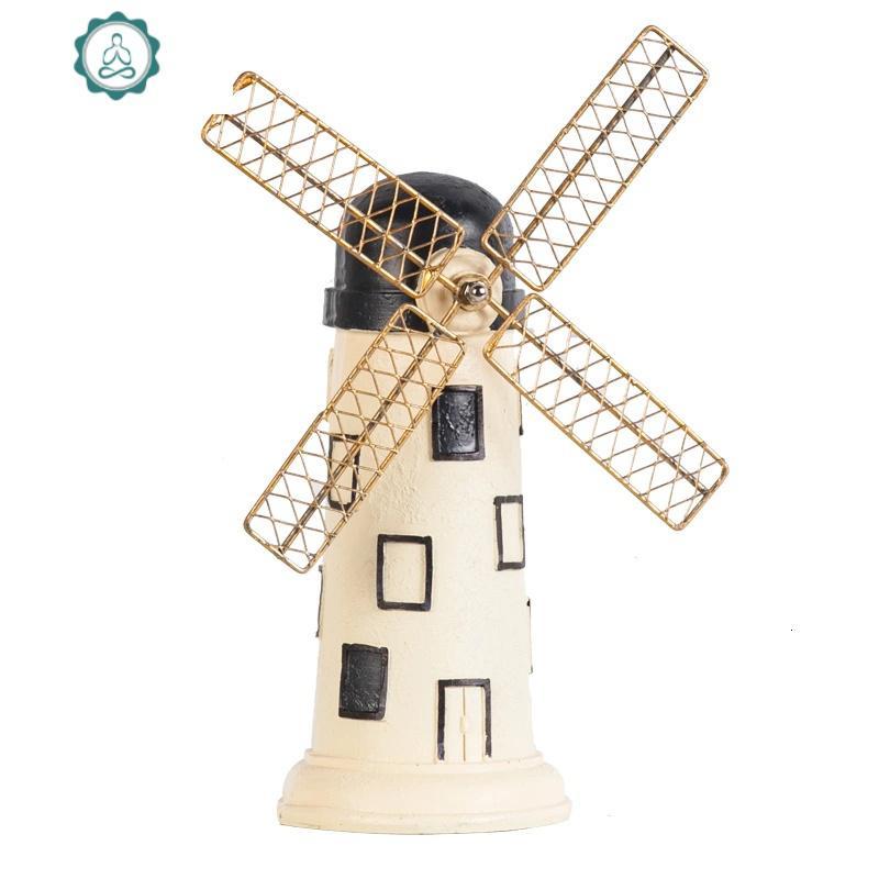 荷兰创意风车复古书架小摆件客厅装饰品北欧服装店铺柜子书柜摆设封后