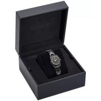 范思哲(Versace)瑞士石英腕表女款小码黑陶瓷表带蓝宝石表盘防水防刮时尚商务手表