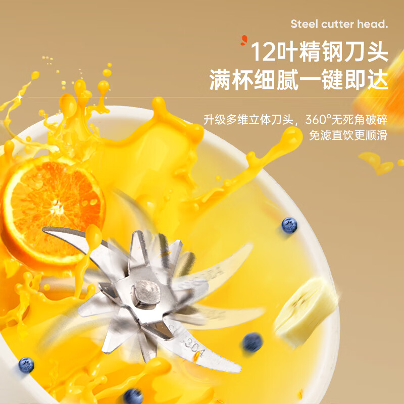 卓朗榨汁杯冰霸杯小型便携式家用汁机果汁电动搅拌ZL-YR900A高清大图