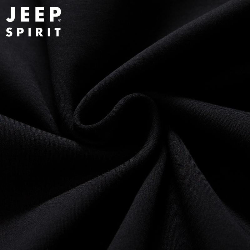 JEEP SPIRIT卫衣男秋季连帽运动男装纯色套头透气新款长袖上衣吉普潮款微弹打底衫