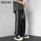 WOOG2005 牛仔裤男宽松拖地长裤侧边条纹阔腿休闲裤ins港风百搭潮