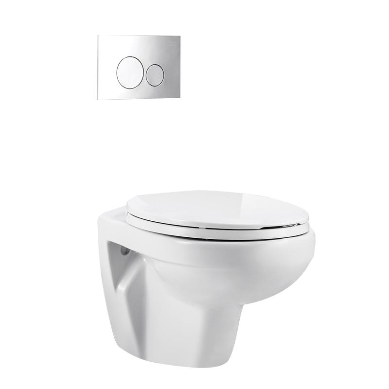 美标挂壁式悬挂入墙式挂墙壁挂式悬空马桶墙排式小户型坐便器2206视频