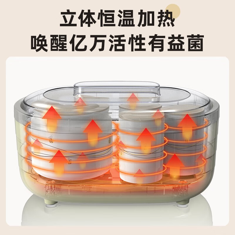 小熊(Bear)酸奶机 家用米酒泡菜纳豆发酵机 微电脑式全自动多功能迷你2+6陶瓷内胆 SNJ-C10P2高清大图