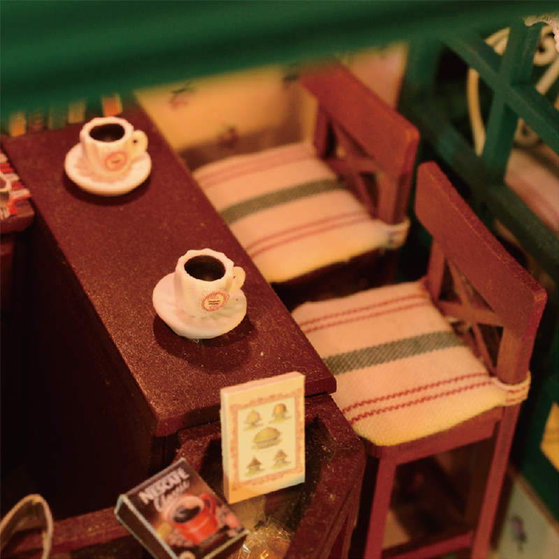智趣屋diy小屋咖啡吧建筑房子手工小屋手工拼装玩具