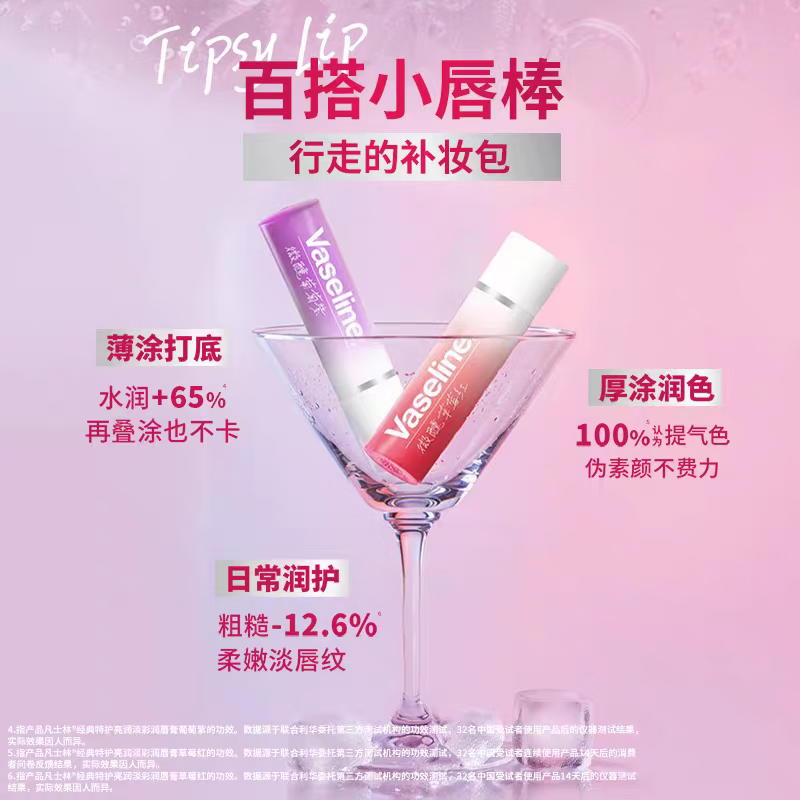 凡士林®经典特护亮润淡彩润唇膏草莓红3.5G润唇膏高清大图