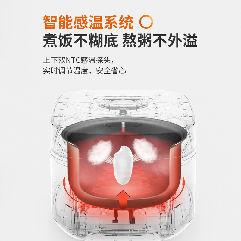 九阳电饭煲3升迷你电饭锅小型家用智能全自动多功能 太空灰3L