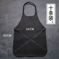 [白色加厚中号十条]成人一次性无纺布围裙厚餐饮烧烤火锅烘焙陶艺围兜简约生活日用家庭清洁用品