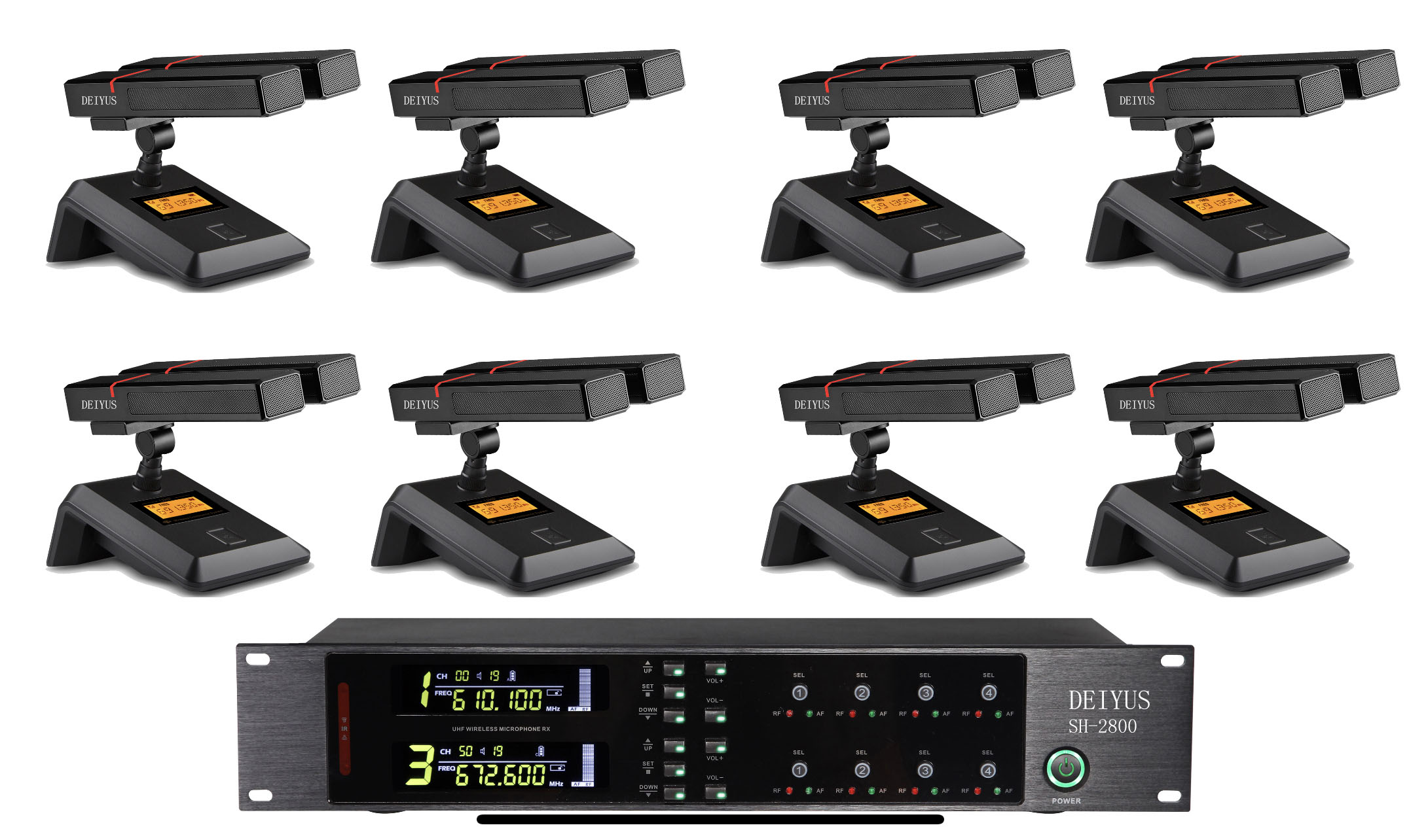 DEIYUS话筒麦克风一拖八方管SH-2800