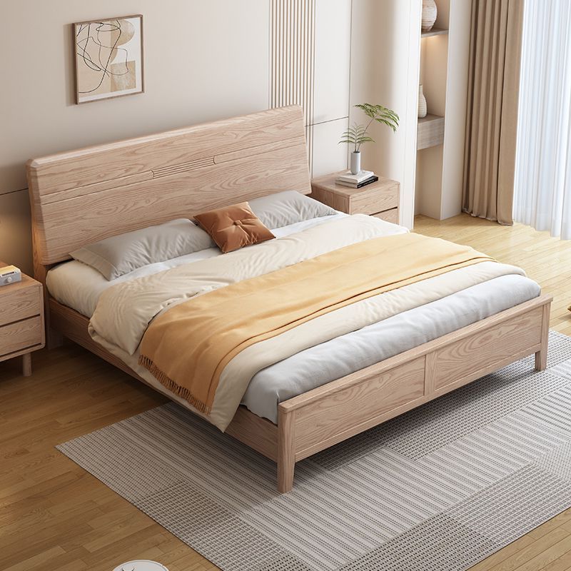 布欧格白蜡木实木床 1.8*2米【框架结构】 床+20cm护脊山棕床垫