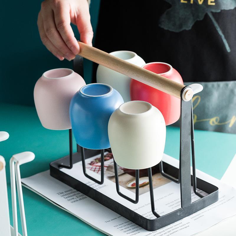 家用简约水杯架套装杯架水杯茶杯喝水杯置物架收纳架托盘沥水杯架杯架