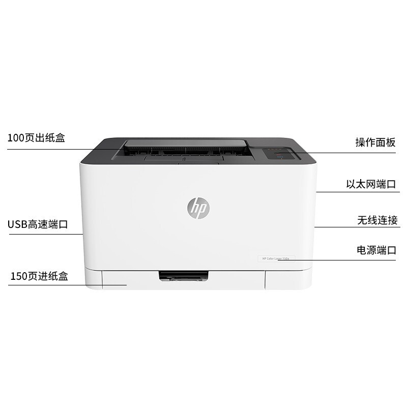 惠普150nw 彩色激光打印机 A4无线彩色激光打印机家用打印机学生打印机彩色打印机无线彩色打印机高清大图