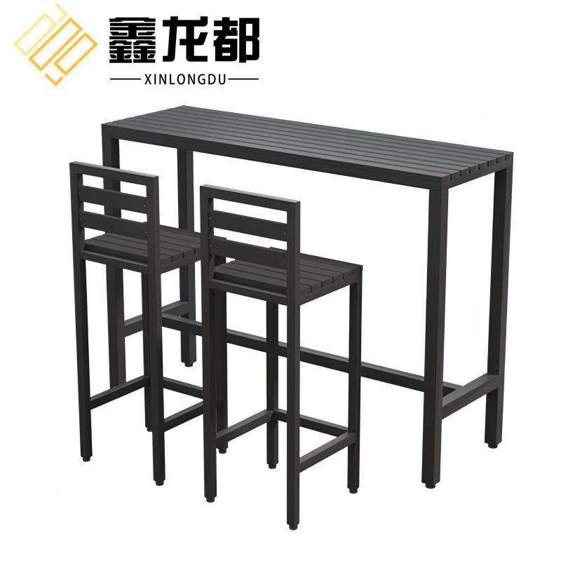 鑫龙都吧台桌椅 户外吧台桌椅一桌二椅1.2米套