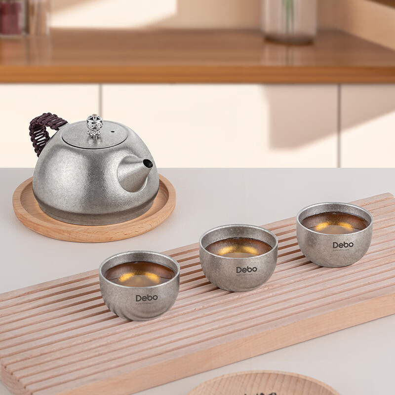 德铂茶壶套装DEP-903五件套卡特琳娜纯钛茶壶套装高清大图