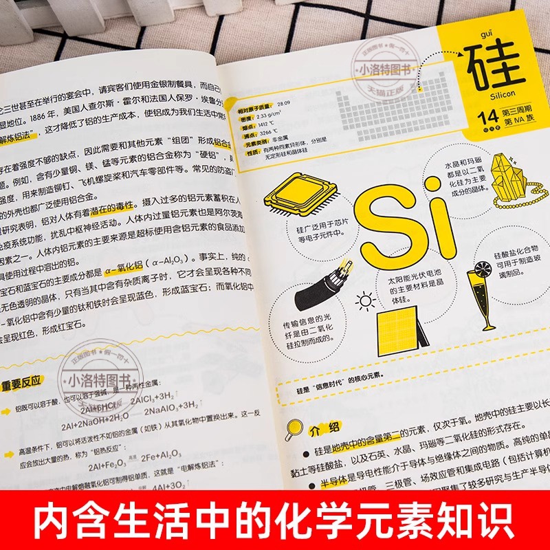 [正版] 118化学元素/画懂科学(赠周期表)用元素重新认识万物化学元素里的中国故事超过300副轻松记忆元素特点中学生高清大图
