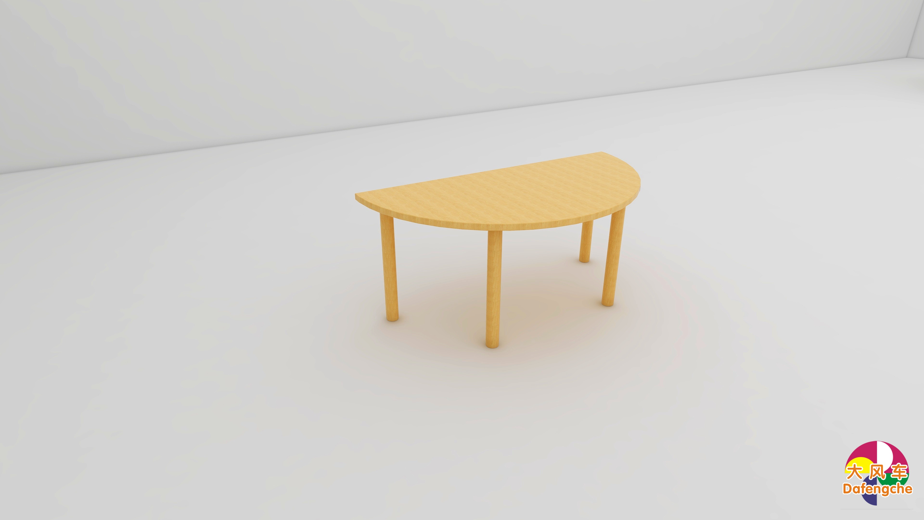 PTZ215 120cm*60cm*49cm 半圆桌