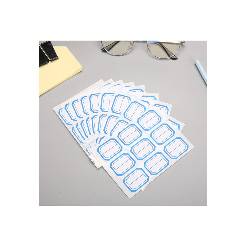 晨光(M&G)文具2534mm90枚蓝框自粘性标签贴纸 便利便签条 百事贴 价格条标签贴 9枚张YT-12