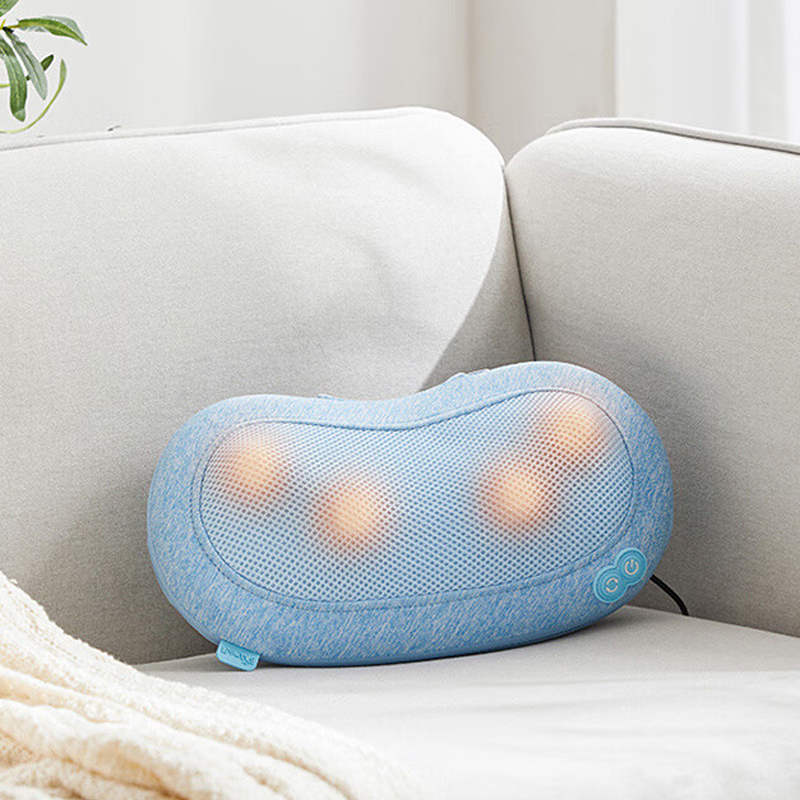 小熊(Bear)颈椎按摩器 腰部按摩仪 按摩枕头肩颈全身脊椎背腰椎经 典款 4头物理揉捏 AMQ-D24B1/个高清大图