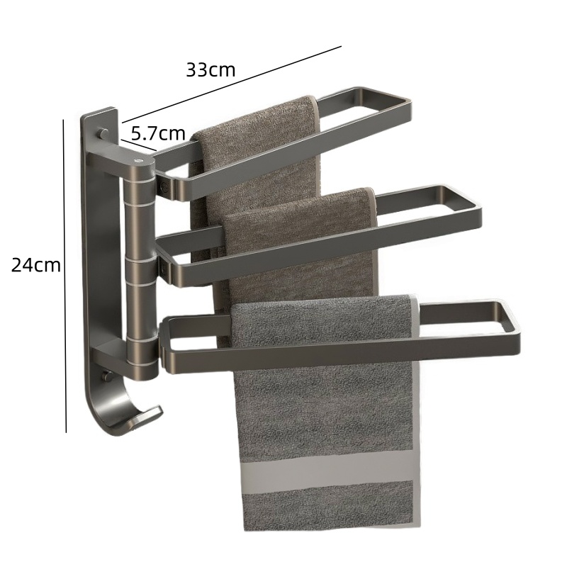 攸形 浴巾杆三杆个高清大图