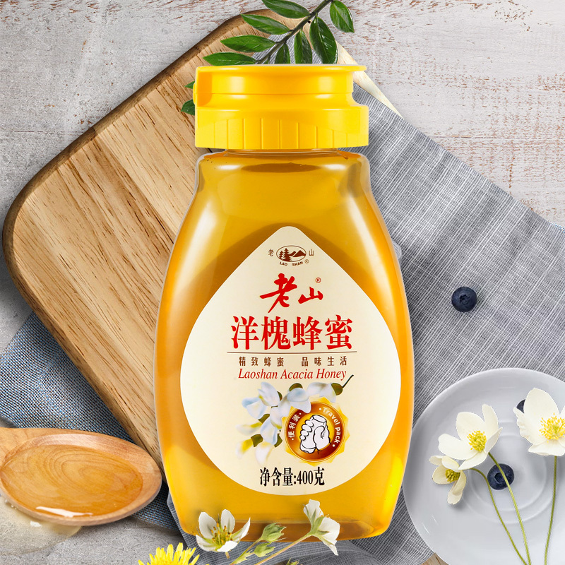 南京老山牌洋槐蜂蜜农家自产洋槐花蜜400克/瓶