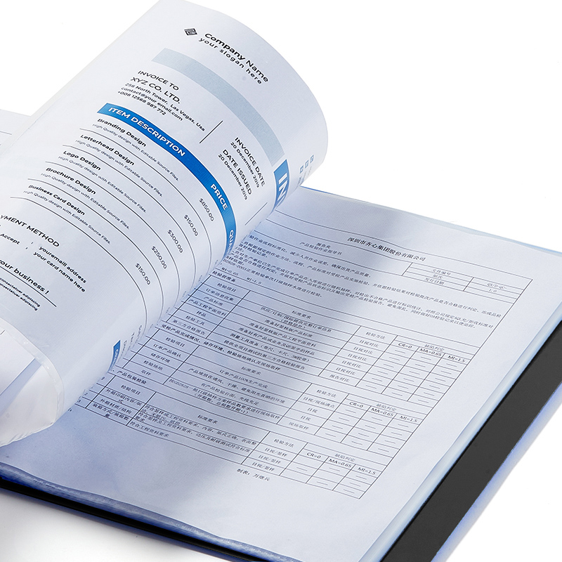 齐心(COMIX) NF40AK A4 40袋 办公 资料册 1.00 本/个 黑 单个装高清大图