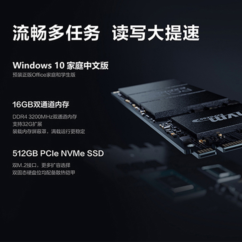 联想(Lenovo)拯救者R7000 2021 15.6英寸游戏笔记本电脑(新锐龙 6核 R5-5600H 16G 512G RTX3050 100%sRGB)幻影黑