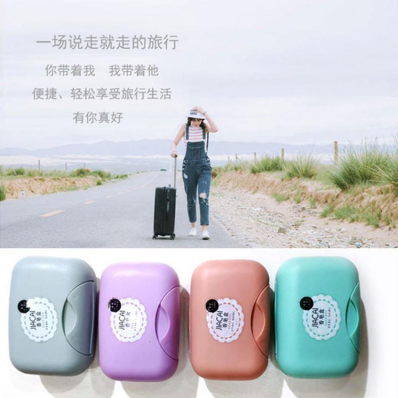 旅行皂盒防水密封便携肥皂盒牙刷筒洗漱杯简约旅行套装家用香皂盒 紫色旅行香皂盒1个