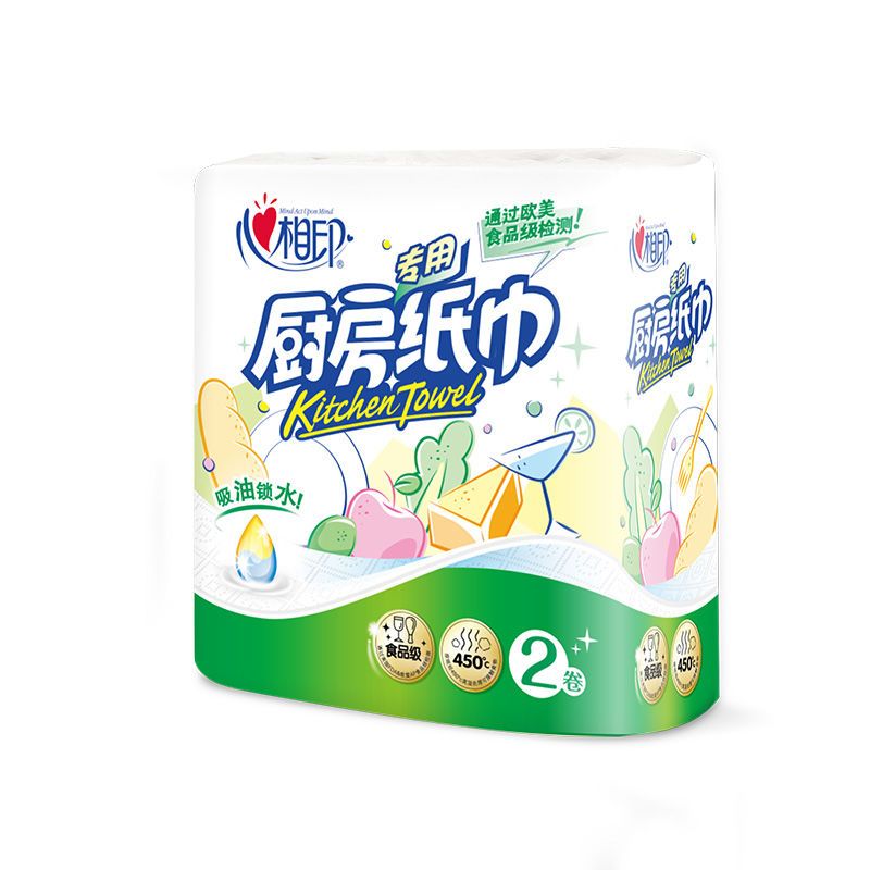 厨房用纸实惠装3提6卷家庭料理专用吸水吸油卷纸好擦免洗