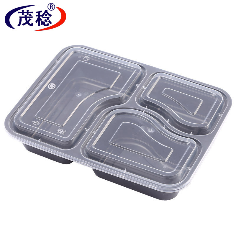 茂稔 快餐盒 一次性餐盒 单独打包盒 三格/箱高清大图