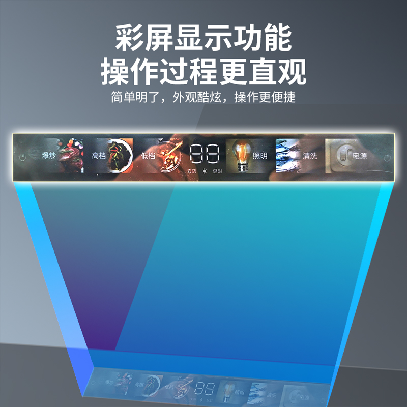 兴邦一级能效挥手感应油烟机 CXW-300HGT317 顶吸式大吸力450帕低噪音高清大图