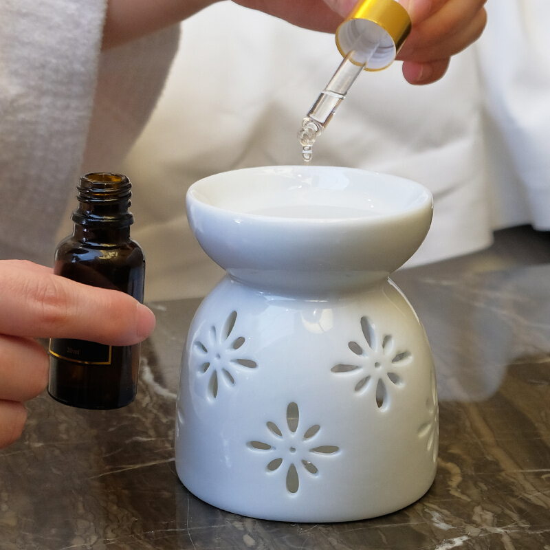 香薰灯精油灯卧室蜡烛家用精油香熏静音陶瓷熏香炉加湿香薰炉礼品