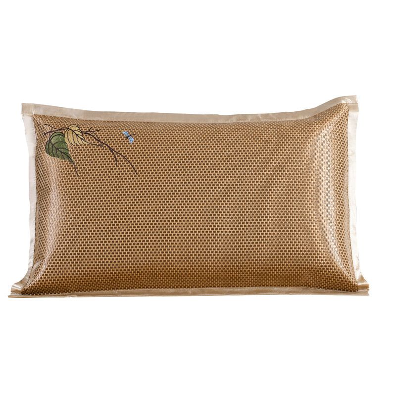 夏天枕头套冰藤枕套成人学生夏季冰丝藤麻将凉席枕头套一对或单个