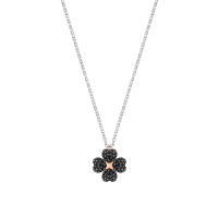 SWAROVSKI 施华洛世奇 LATISHAFLOWER人造水晶女士吊坠项链黑色镀白金色5368980