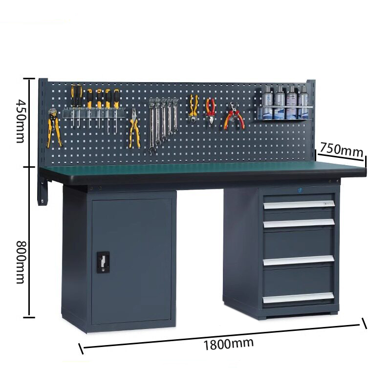 豫汉迎重型工作台 重型工作台1.8m四抽一门台