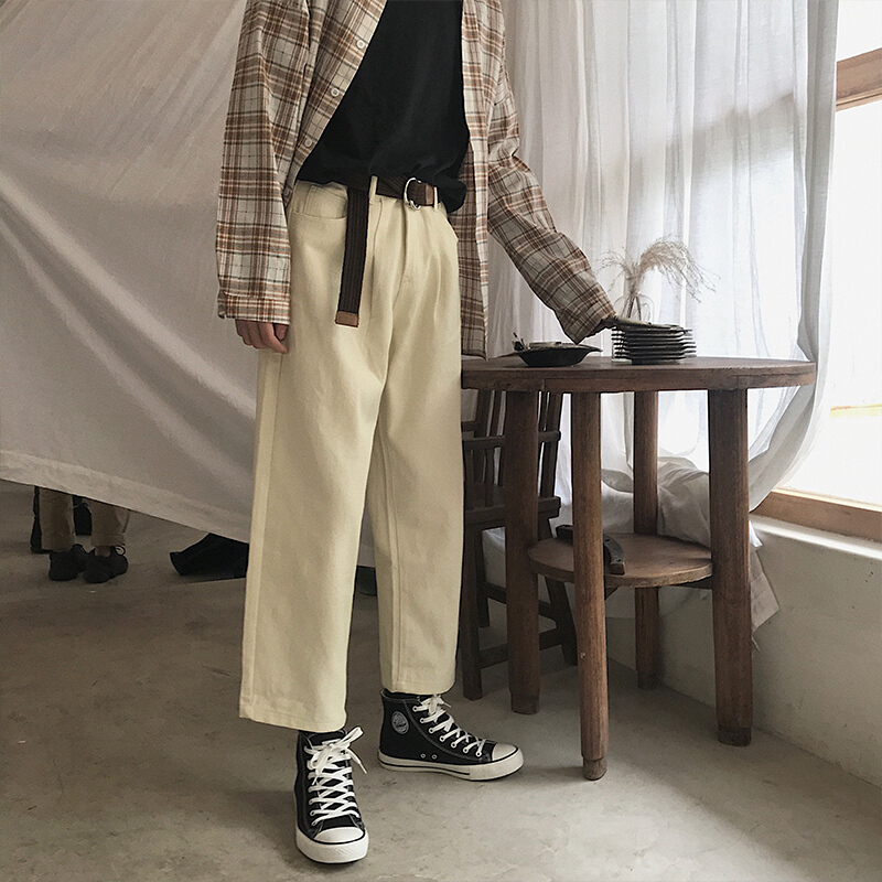 梵克公牛港风纯色休闲裤带学生帆布腰带男牌青年简约皮带