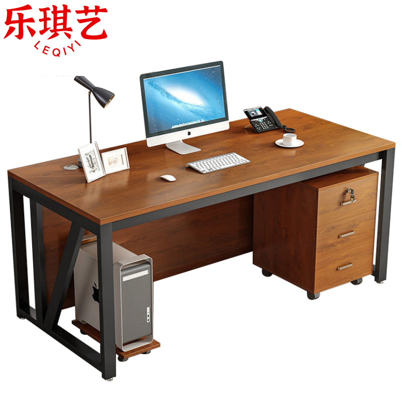 乐琪艺办公桌1.4m套高清大图