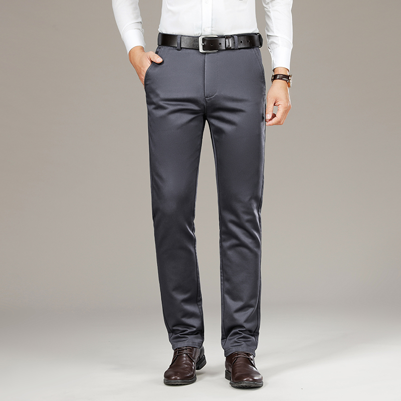 金盾kindon冬天新款男士长裤子弹力休闲裤男士修身商务男装西裤青年