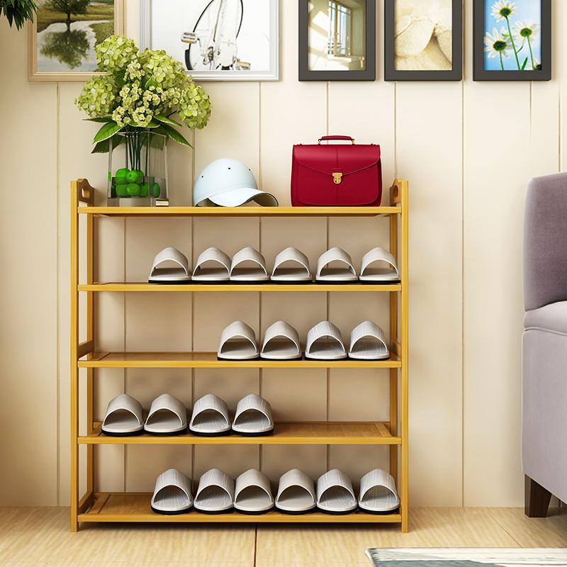 鞋架子多层简易窄小口家用经济型鞋柜组装现代简约防尘实木定制5层长