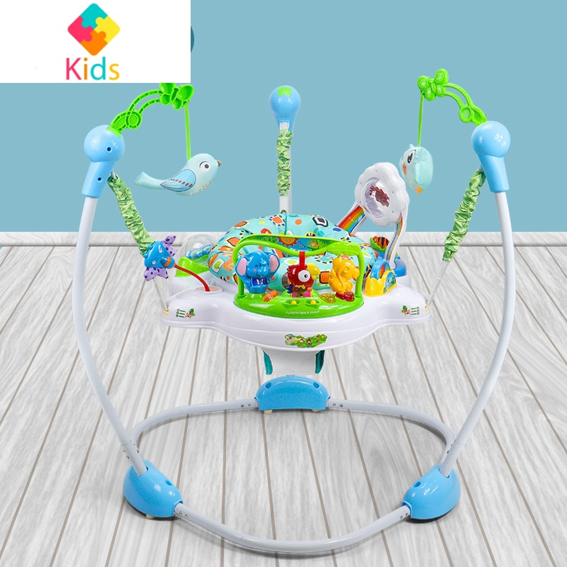 婴儿跳跳椅 宝宝弹跳椅健身架器0-1岁玩具哄娃器3-18个月蹦跳椅真智力 升级新款白色蹦跳椅