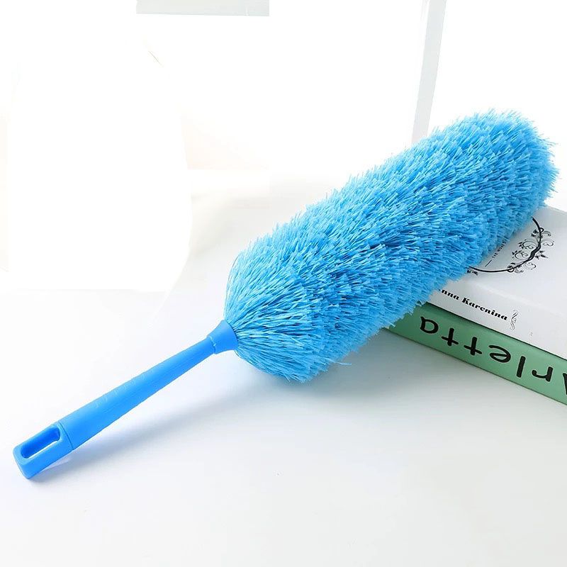 蓝色不带杆鸡毛掸子除尘家用可伸缩除尘掸子不毛家务清洁扫灰神器汽车